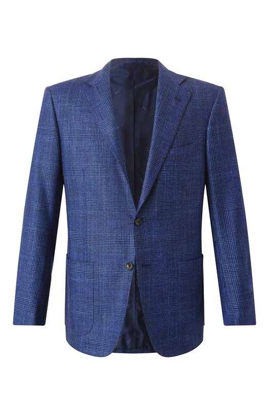 Пиджак из шерсти и кашемира Kiton UG81K0124E29 Синий UG81K0124E29