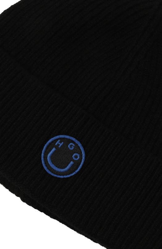 Шерстяная шапка HUGO Blue Чёрный, фото 3