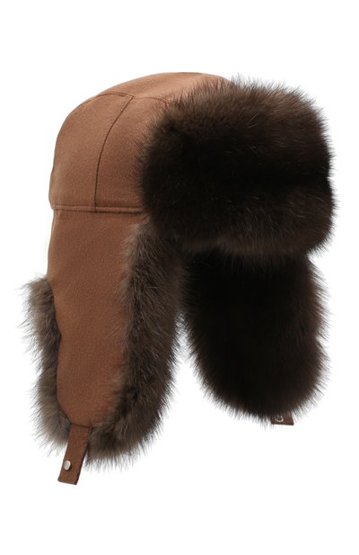 Мужская кашемировая шапка alaskan с отделкой из соболя LORO PIANA, арт. FAG4600