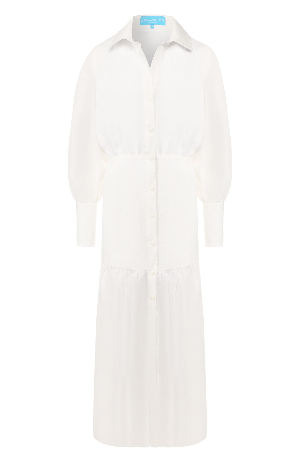 Льняное платье A MERE CO белого цвета по цене 59950 руб., арт. AMC-R20-G4-51, фото 1 Льняное платье A MERE CO, арт. AMC-R20-G4-51, фото 1