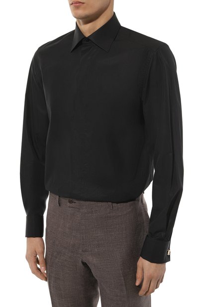 Хлопковая сорочка STEFANO RICCI черного цвета по цене 95050 руб., арт. MC003792/L1250, фото 4 Хлопковая сорочка STEFANO RICCI, арт. MC003792/L1250, фото 4
