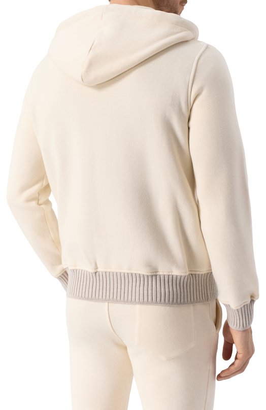 Толстовка из хлопка и кашемира MVST 15M429.FW00.MUST./58-62 Кремовый  15M429.FW00.MUST./58-62 Фото 4
