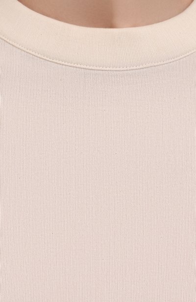 Хлопковый топ JIL SANDER светло-бежевого цвета по цене 23600 руб., арт. JSWS707303-WS247108, фото 5 Хлопковый топ JIL SANDER, арт. JSWS707303-WS247108, фото 5