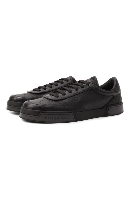 Кожаные кеды Portofino Yacht Dolce & Gabbana A20190/A6A88 Чёрный A20190/A6A88