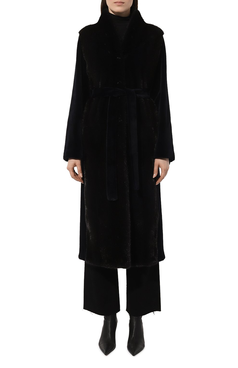 Шуба из норки YVES SALOMON темно-синего цвета по цене 1850000 руб., арт. 7WYM75720VLVR, фото 3 Шуба из норки YVES SALOMON, арт. 7WYM75720VLVR, фото 3