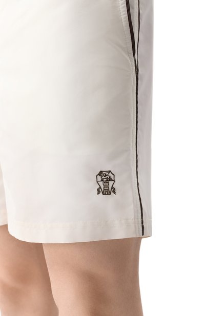 Плавки-шорты BRUNELLO CUCINELLI белого цвета по цене 61550 руб., арт. MW817045, фото 4 Плавки-шорты BRUNELLO CUCINELLI, арт. MW817045, фото 4