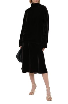 Женская бархатная блузка RALPH LAUREN коричневого цвета, арт. 293835467 | Фото 2 (Женское Кросс-КТ: Блуза-одежда; Рукава: Длинные; Принт: Без принта; Длина (для топов): Стандартные; Материал внешний: Вискоза; Стили: Гламурный, Кэжуэл; Драгоценные камни: Проставлено; Материал сплава: Проставлено)