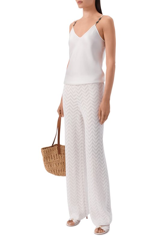 Брюки из хлопка и вискозы Missoni DC26SI01/BK01H2 Белый  DC26SI01/BK01H2 Фото 2