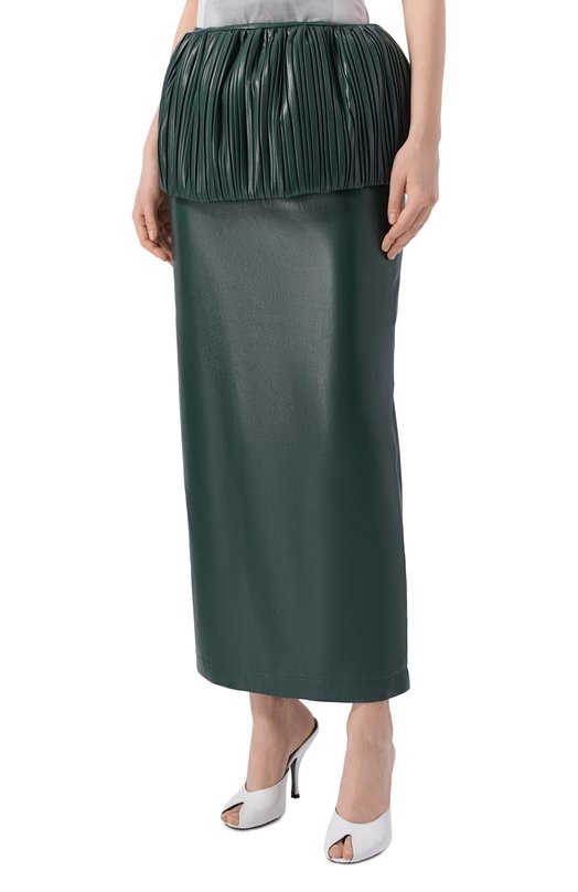 Юбка из экокожи ROWEN ROSE SKR_RR466 Зелёный  SKR_RR466 Фото 3