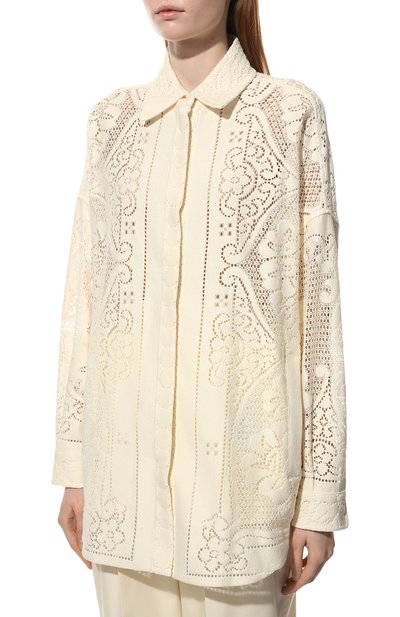 Хлопковая блузка VALENTINO, арт. XB3CI0R16W3, фото 3