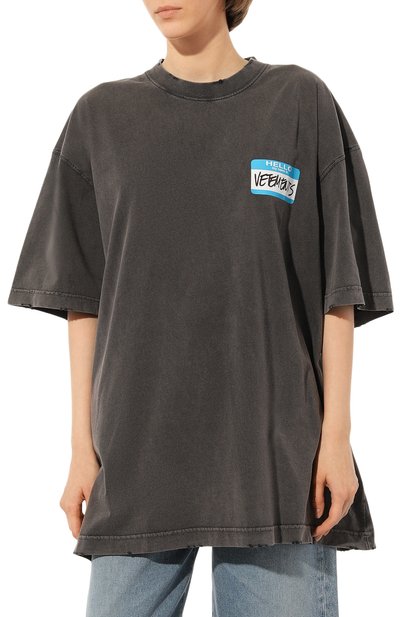 Хлопковая футболка VETEMENTS, арт. UE63TR640B, фото 3