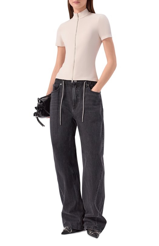 Кардиган из вискозы Alexander Wang 1CC2261305 Кремовый  1CC2261305 Фото 2