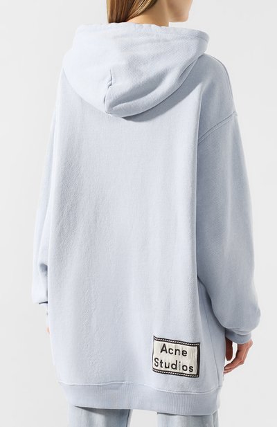 Хлопковое худи ACNE STUDIOS голубого цвета по цене 43500 руб., арт. AI0044/W, фото 4 Хлопковое худи ACNE STUDIOS, арт. AI0044/W, фото 4