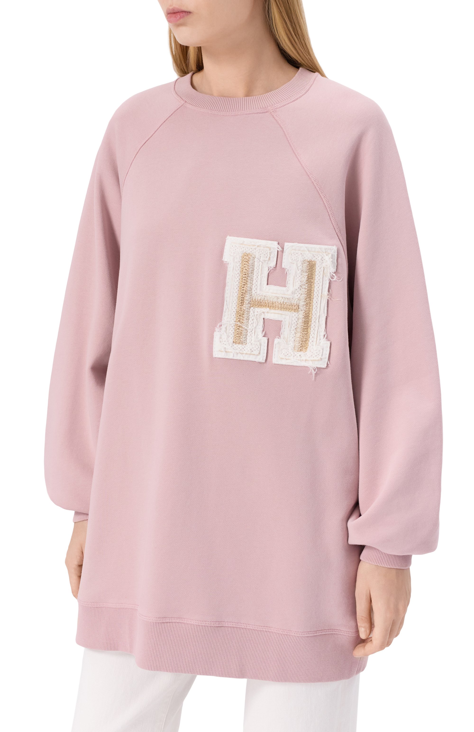 Хлопковый свитшот HALFBOY розового цвета по цене 48200 руб., арт. HS251WF022, фото 3 Хлопковый свитшот HALFBOY, арт. HS251WF022, фото 3