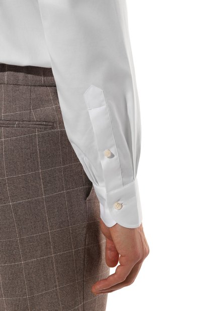 Хлопковая сорочка LUIGI BORRELLI белого цвета по цене 45650 руб., арт. PS30060/LUCIAN0/ST EV1 PC, фото 5 Хлопковая сорочка LUIGI BORRELLI, арт. PS30060/LUCIAN0/ST EV1 PC, фото 5