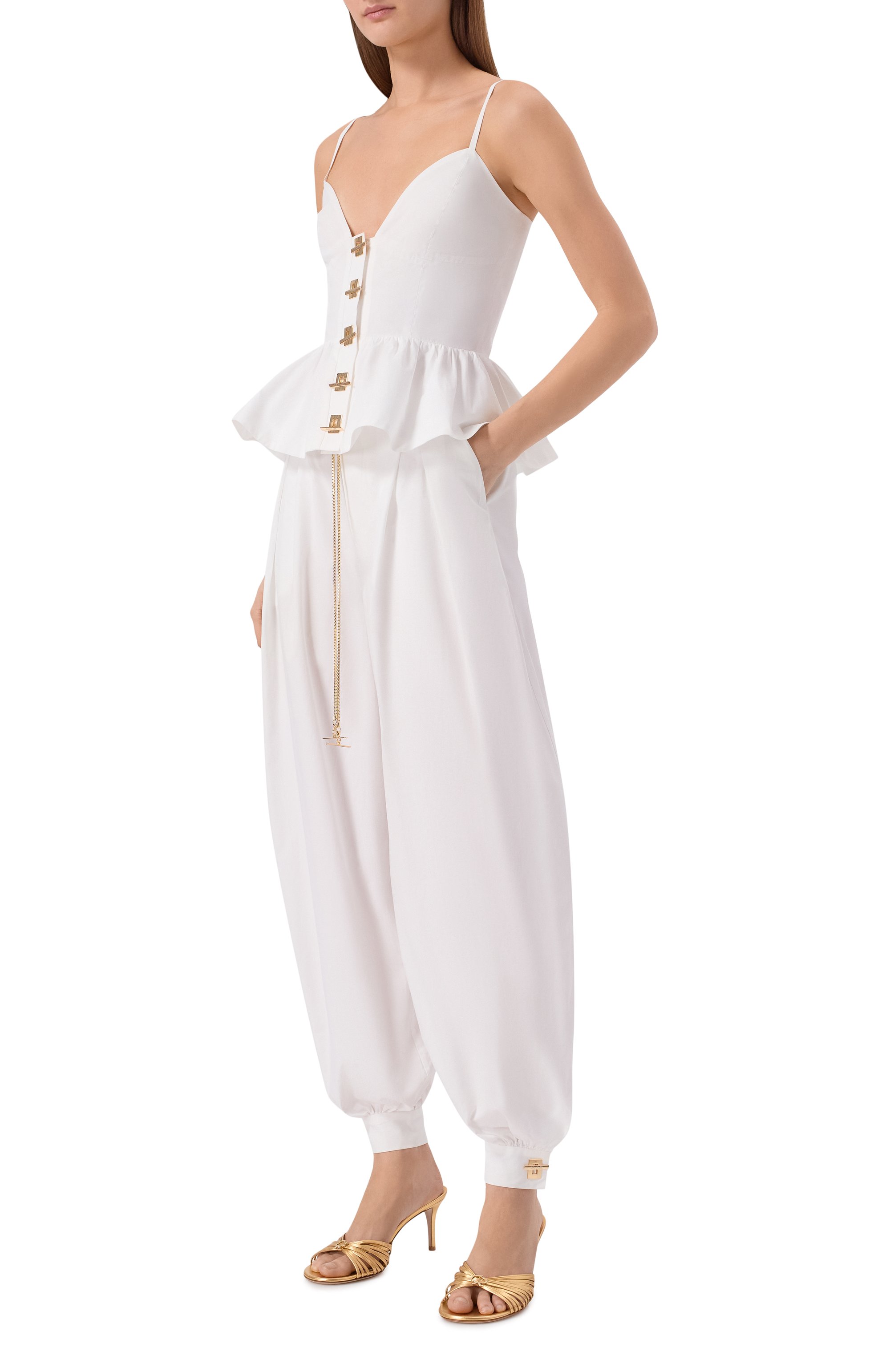 Хлопковый топ DANAME белого цвета по цене 27050 руб., арт. 726SS7842P, фото 2 Хлопковый топ DANAME, арт. 726SS7842P, фото 2