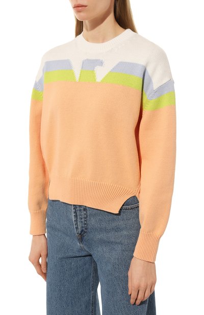 Хлопковый свитер EMPORIO ARMANI разноцветного цвета по цене 31900 руб., арт. 3R2MT2/2M09Z, фото 3 Хлопковый свитер EMPORIO ARMANI, арт. 3R2MT2/2M09Z, фото 3