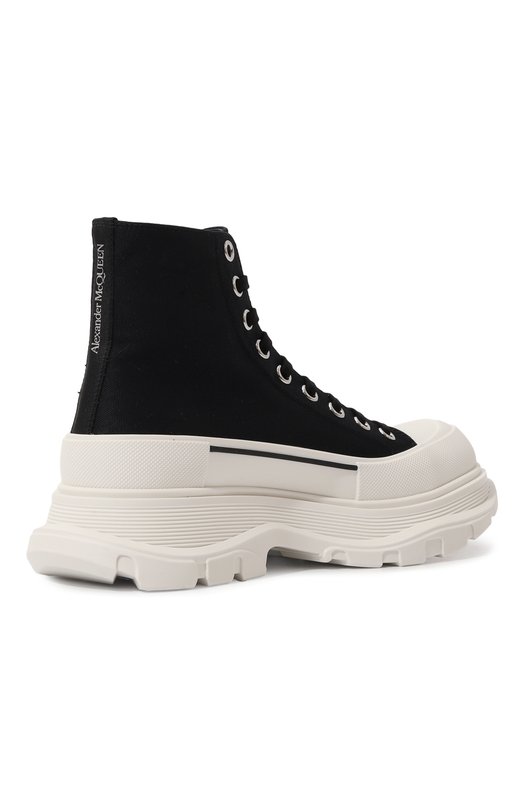 Текстильные ботинки Tread Slick Alexander McQueen 697080/W4MV2 Чёрно-белый  697080/W4MV2 Фото 5