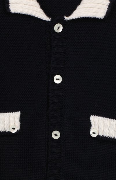 Шерстяной комбинезон BABY T темно-синего цвета по цене 10650 руб., арт. 19AI021T/1M-12M, фото 3 Шерстяной комбинезон BABY T, арт. 19AI021T/1M-12M, фото 3