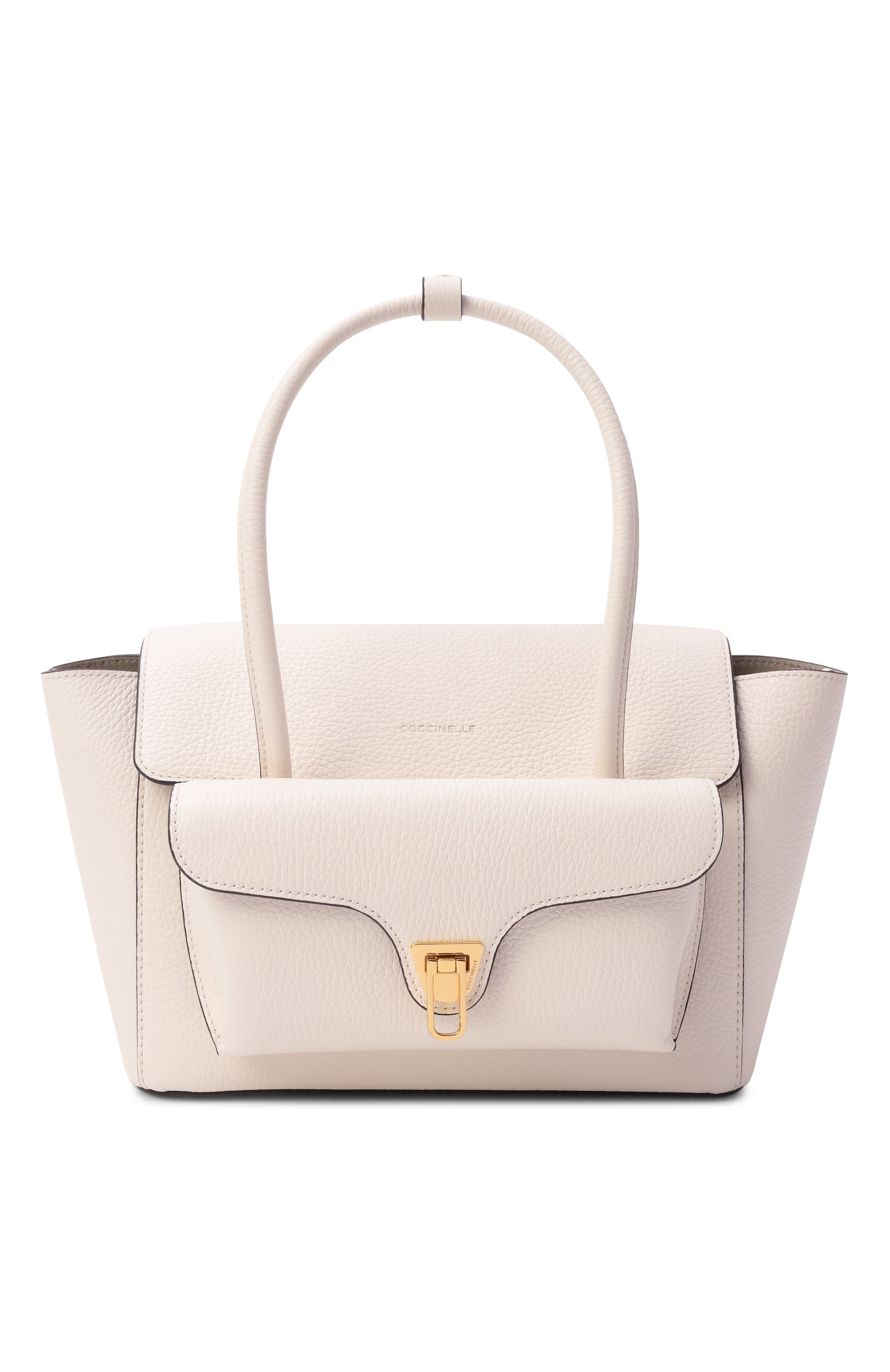 Сумка double beat medium COCCINELLE кремового цвета по цене 47250 руб., арт. E1 T8A 18 02 01, фото 1 Сумка double beat medium COCCINELLE, арт. E1 T8A 18 02 01, фото 1