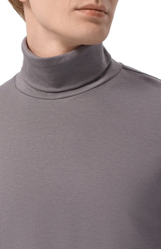 Водолазка из хлопка и кашемира Van Laack VL-PELIN01-XX/180083_001 Серый  VL-PELIN01-XX/180083_001 Фото 5