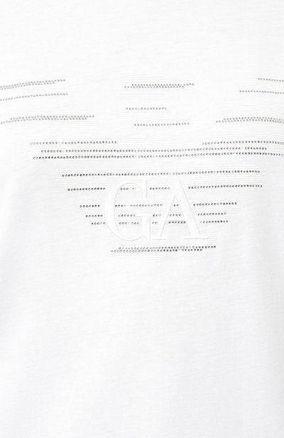 Хлопковая футболка EMPORIO ARMANI белого цвета по цене 21200 руб., арт. 3D2T7C/2JFNZ, фото 5 Хлопковая футболка EMPORIO ARMANI, арт. 3D2T7C/2JFNZ, фото 5