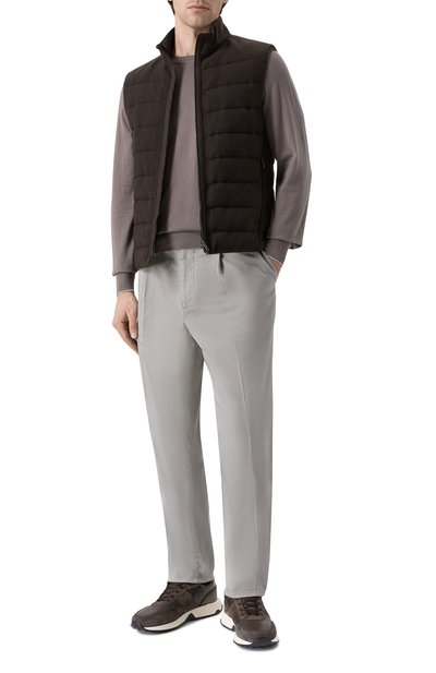 Хлопковые брюки BRUNELLO CUCINELLI светло-зеленого цвета по цене 98400 руб., арт. M289LE1450, фото 2 Хлопковые брюки BRUNELLO CUCINELLI, арт. M289LE1450, фото 2