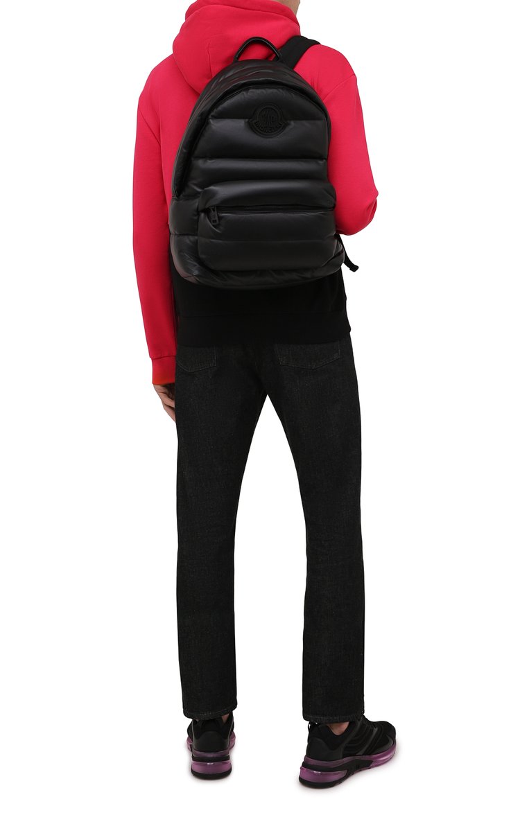 Мужской кожаный рюкзак legere MONCLER черного цвета, арт. G2-09A-5A504-00-01AL7 | Фото 2 (Материал: Натуральная кожа; Размер: large; Стили: Кэжуэл)
