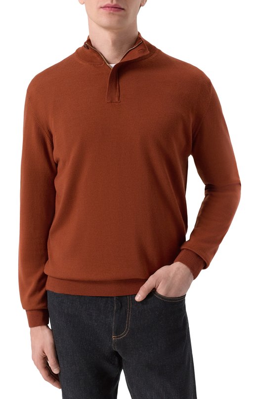 Шерстяной джемпер Daniele Fiesoli DF9046 Коричневый  DF9046 Фото 3