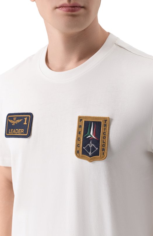 Хлопковая футболка Aeronautica Militare TS2544UJ00592 Белый  TS2544UJ00592 Фото 5