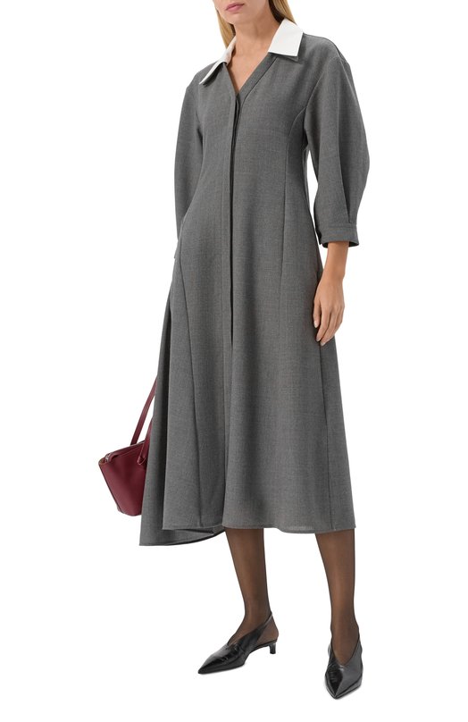 Шерстяное платье Jil Sander J02CT0522/J41557 Серый  J02CT0522/J41557 Фото 2