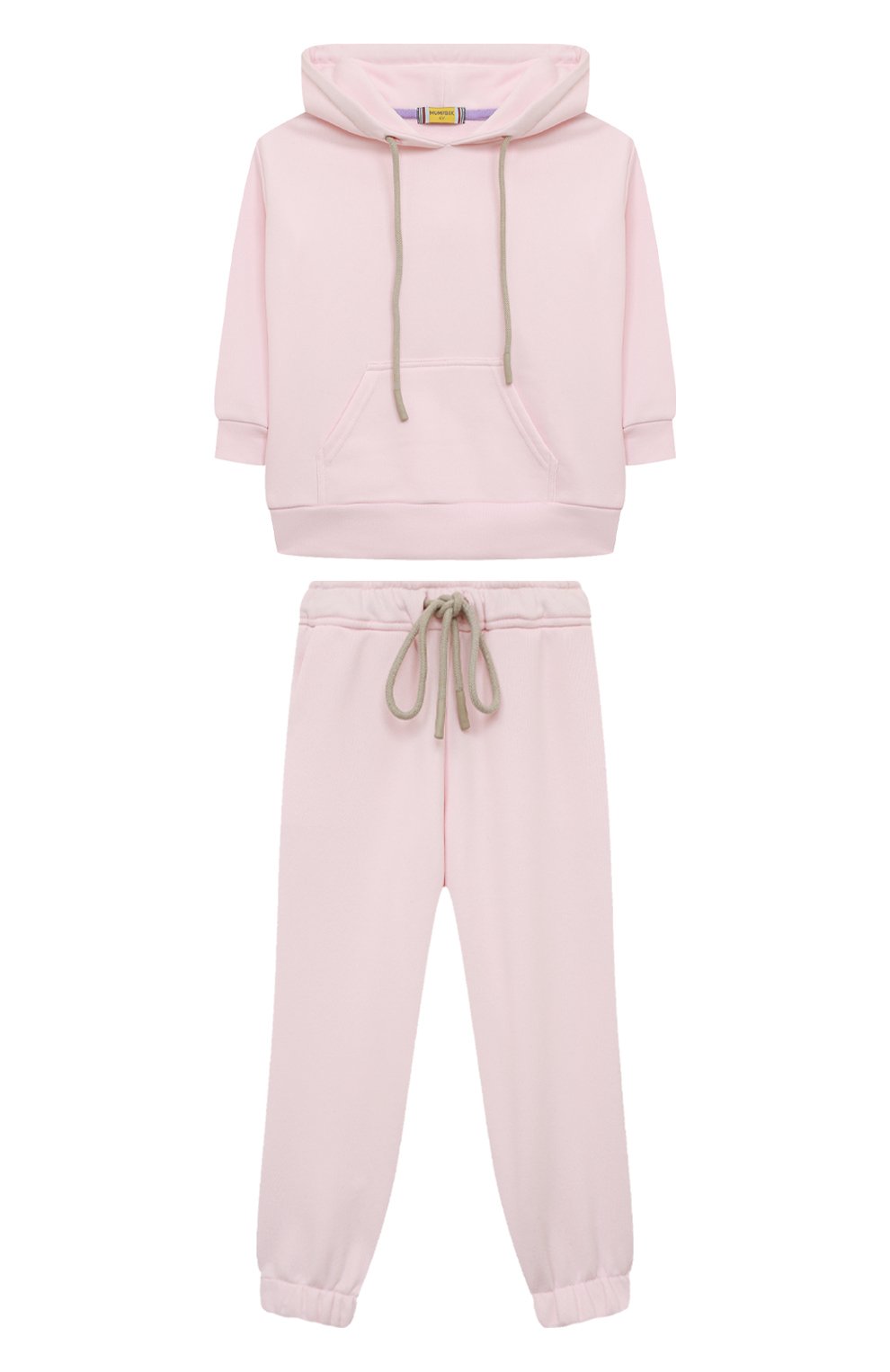 Комплект из худи и брюк MUMOFSIX розового цвета по цене 18250 руб., арт. MOSSS22T_SU01, фото 1 Комплект из худи и брюк MUMOFSIX, арт. MOSSS22T_SU01, фото 1