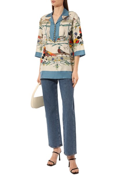 Шелковая блузка disney x gucci GUCCI, арт. 596712 ZADOO, фото 2