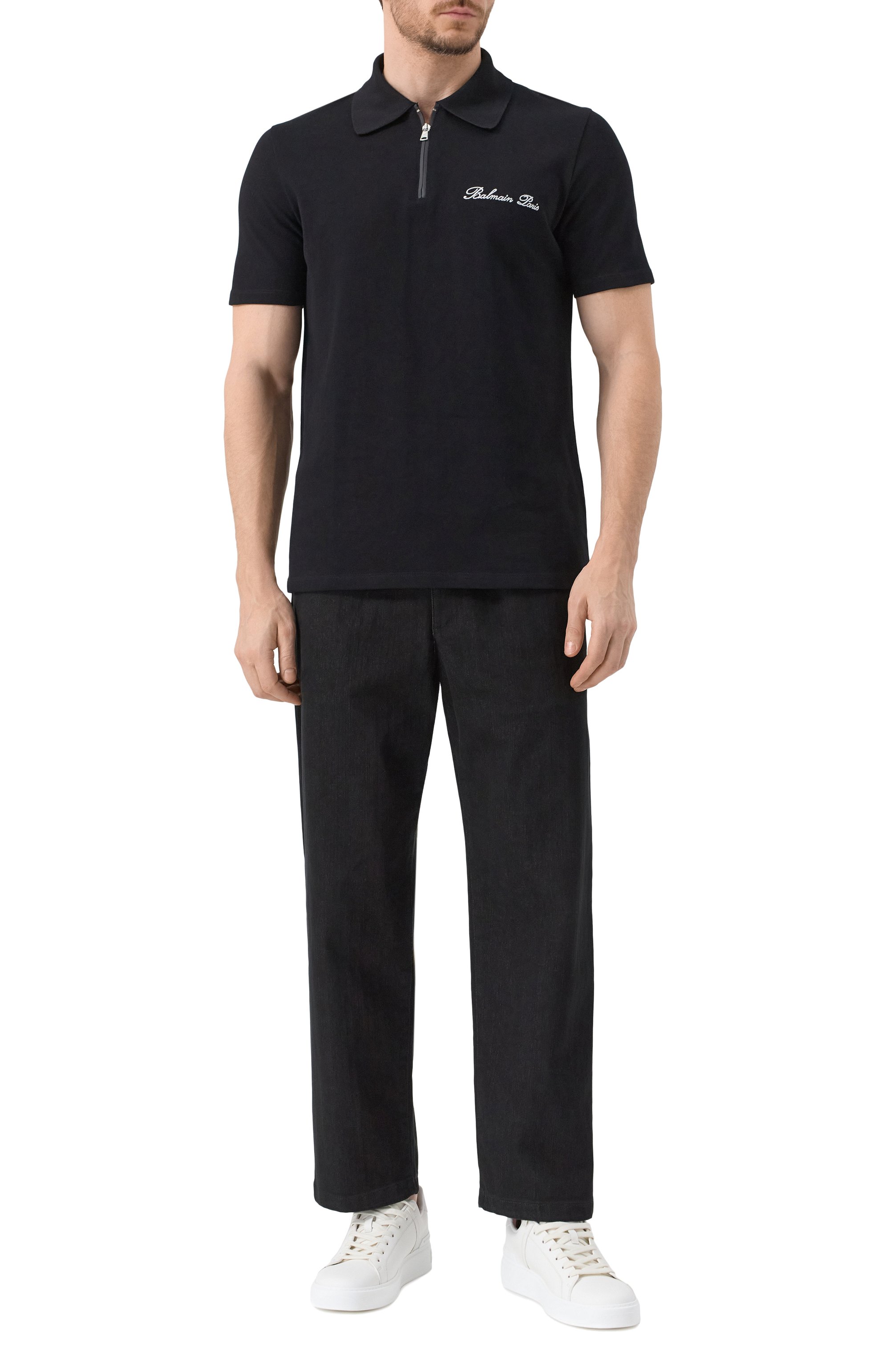 Хлопковое поло BALMAIN, арт. DH1GC028/BC78, фото 2