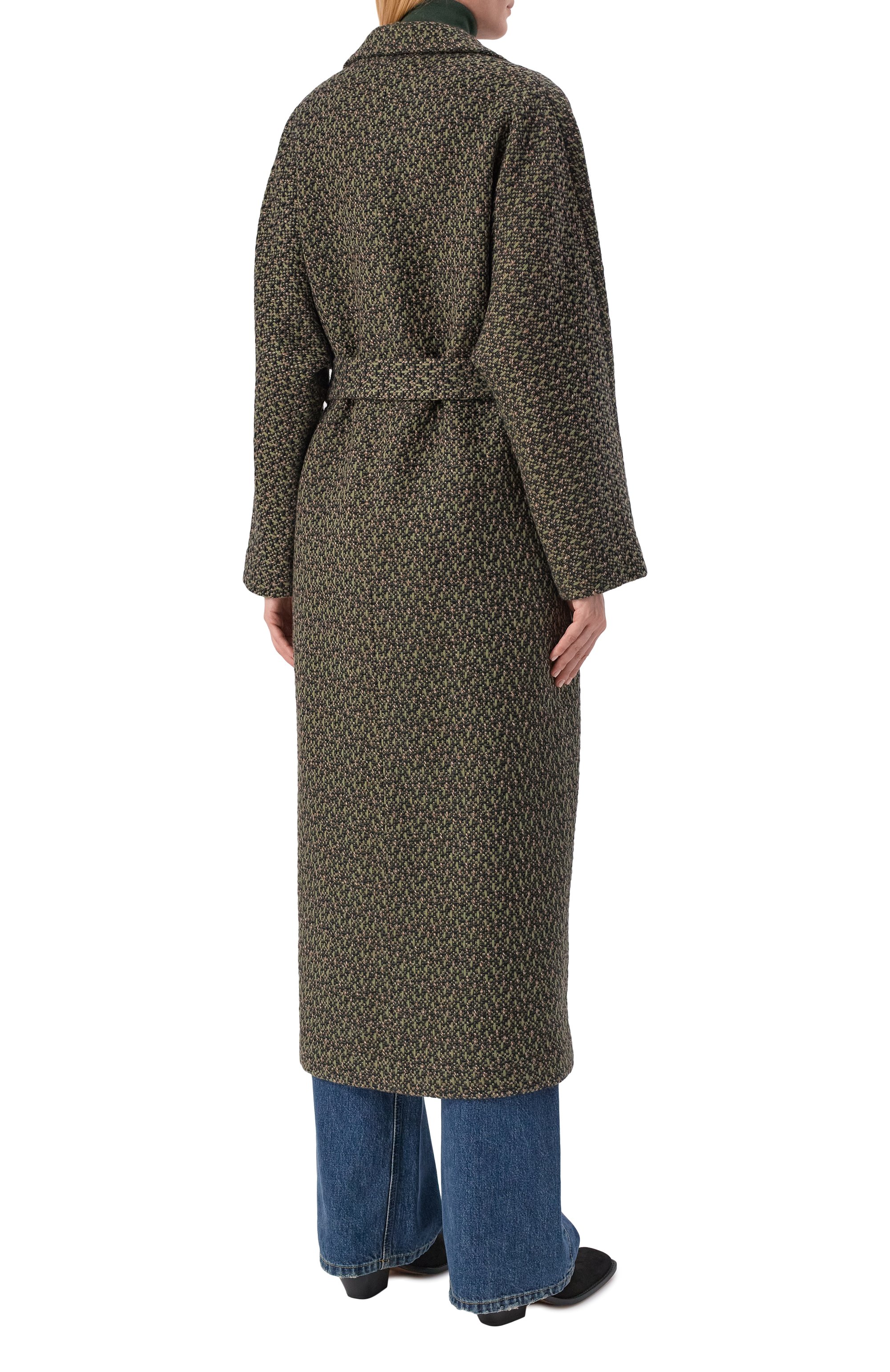 Кашемировое пальто KITON темно-зеленого цвета по цене 1130000 руб., арт. D50604K0107C16, фото 4 Кашемировое пальто KITON, арт. D50604K0107C16, фото 4