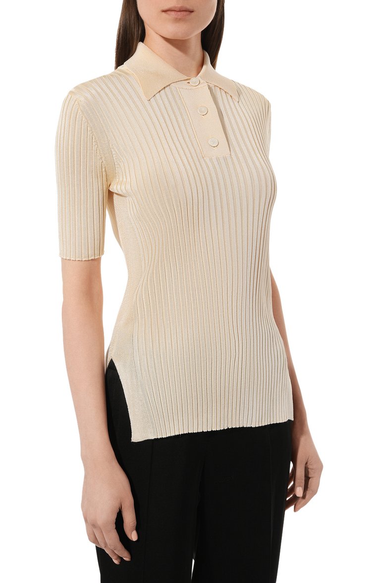 Поло из вискозы JIL SANDER, арт. J02GL0105/J18287, фото 3