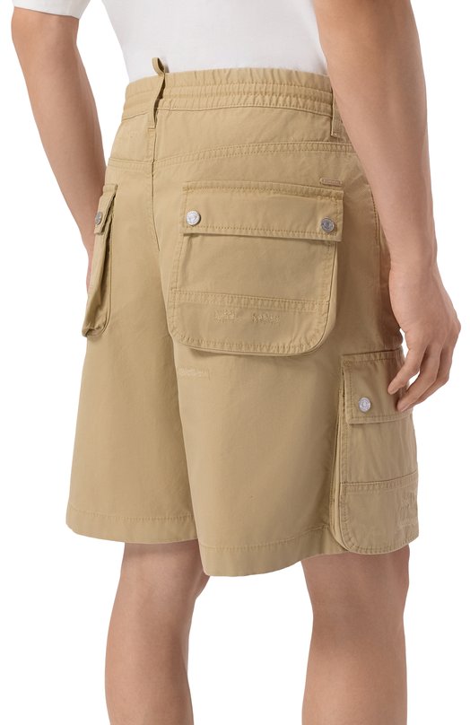 Хлопковые шорты Dsquared2 S74MU0962/S41794 Бежевый  S74MU0962/S41794 Фото 4
