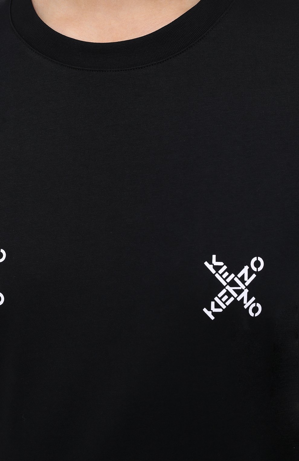 Хлопковая футболка kenzo sport KENZO черного цвета по цене 17400 руб., арт. FA62TS9104SJ, фото 5 Хлопковая футболка kenzo sport KENZO, арт. FA62TS9104SJ, фото 5