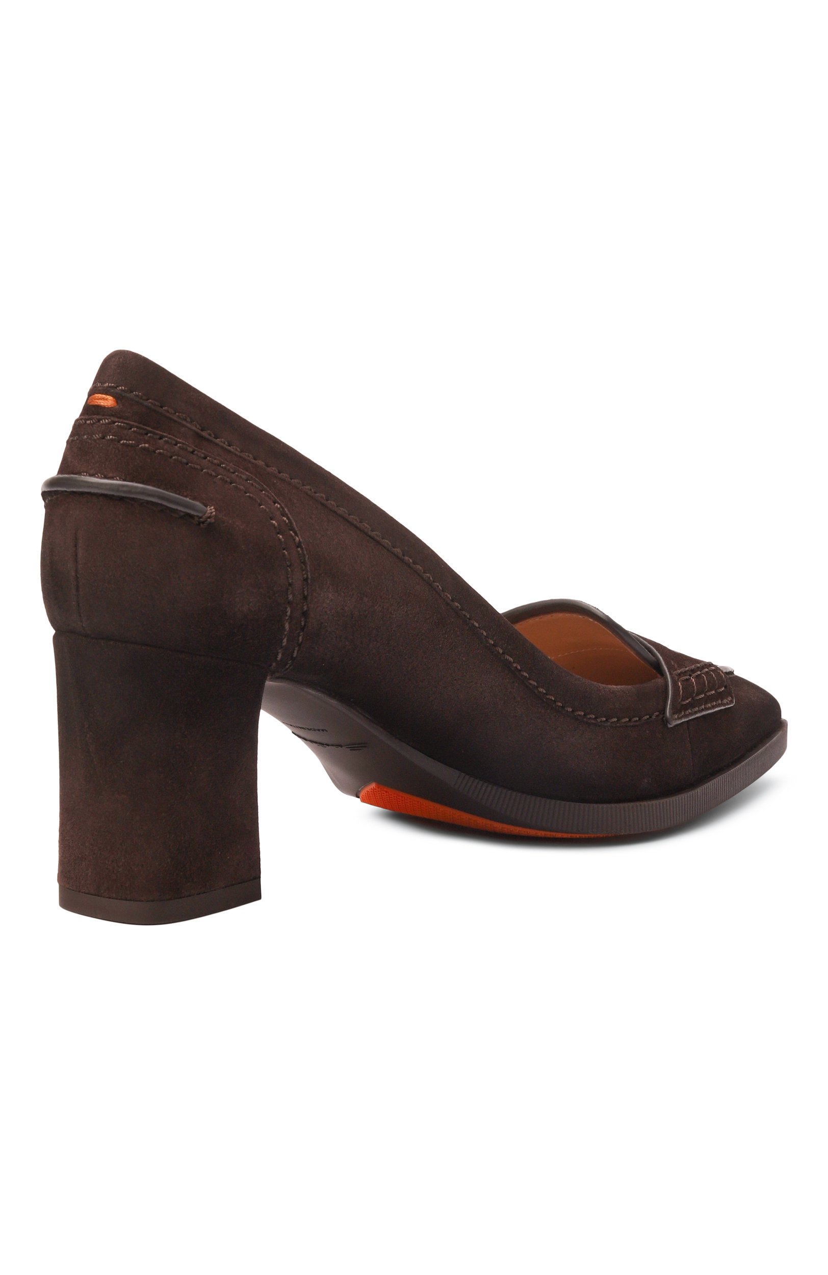 Замшевые туфли SANTONI темно-коричневого цвета по цене 97550 руб., арт. WDEG71386PC4NMGS, фото 5 Замшевые туфли SANTONI, арт. WDEG71386PC4NMGS, фото 5