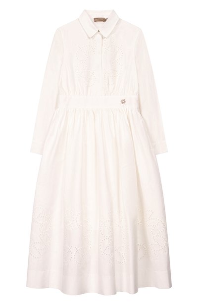 Хлопковое платье ELIE SAAB JUNIOR, арт. EFAB127 MX/TS0724RIC06_001