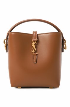 Женская сумка le 37 mini SAINT LAURENT коричневого цвета, арт. 765870/2R20W | Фото 1 (Материал: Натуральная кожа; Ремень/цепочка: На ремешке; Драгоценные камни: Проставлено; Размер: mini; Материал сплава: Проставлено)