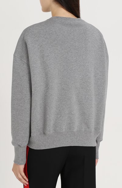 Хлопковый свитшот с декоративной отделкой ALEXANDER MCQUEEN, арт. 485347/QJZ09, фото 4