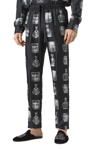 Шелковые домашние брюки DOLCE & GABBANA, арт. GVCRAT/HI1V0, фото 3