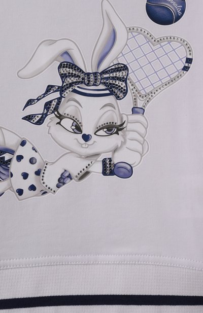 Хлопковый свитшот MONNALISA, арт. 19E614, фото 3