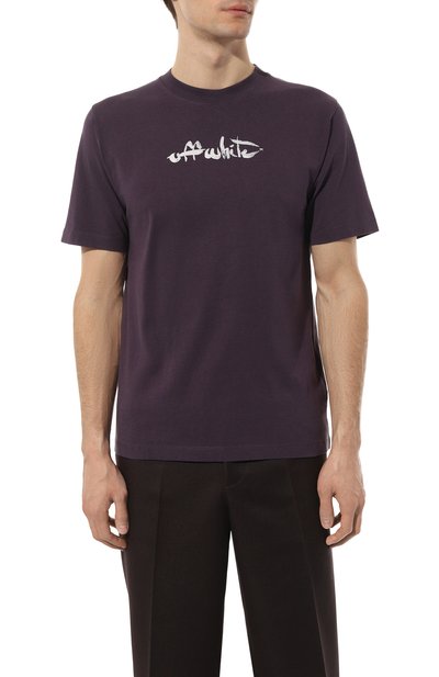 Хлопковая футболка OFF-WHITE, арт. 0MAA027F22JER0093501, фото 3