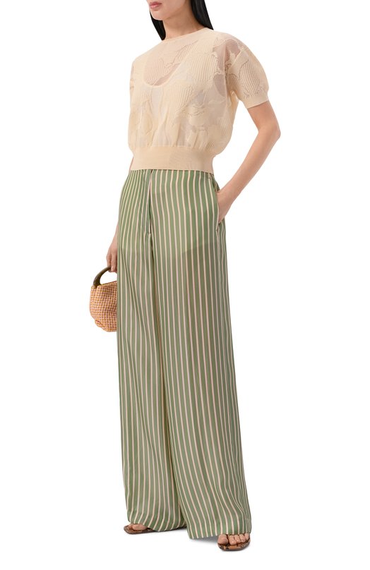 Брюки Dries Van Noten 010946/3274 Зелёный  010946/3274 Фото 2