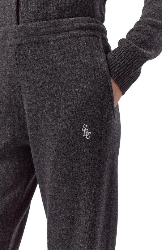 Брюки из кашемира и шерсти Sporty and Rich PA02764302GY11 Серый  PA02764302GY11 Фото 5