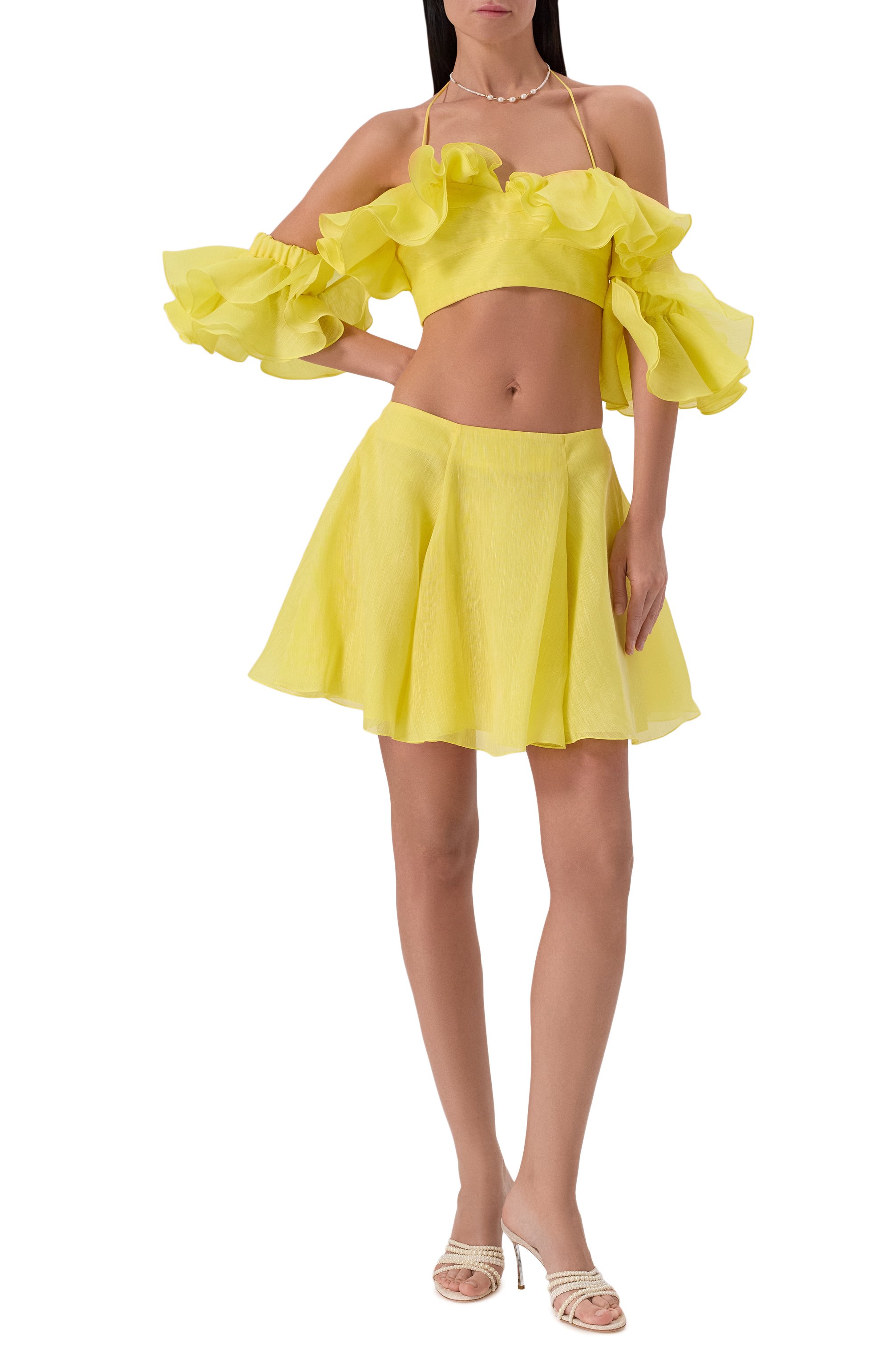 Топ изо льна и шелка YVON желтого цвета по цене 29500 руб., арт. 0 240141, фото 2 Топ изо льна и шелка YVON, арт. 0 240141, фото 2