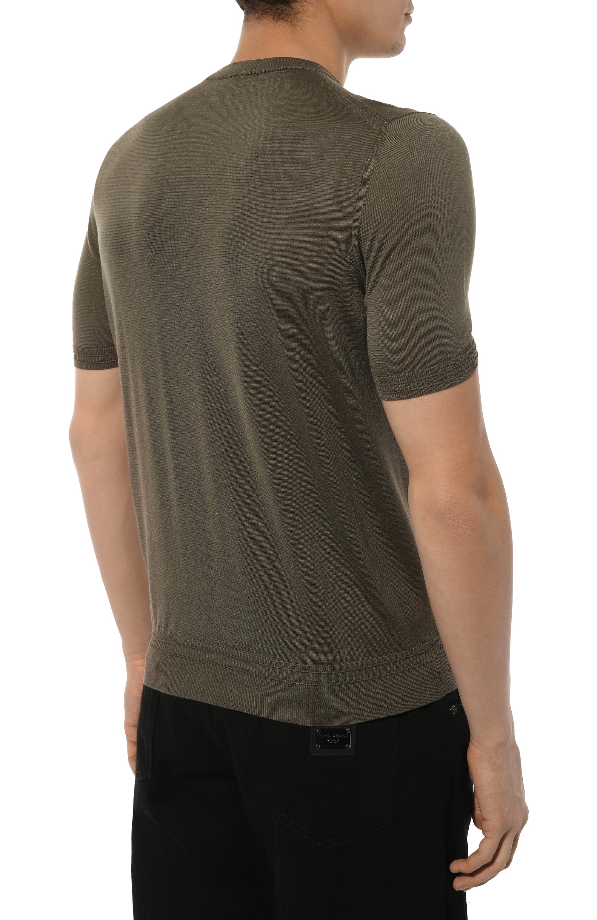 Шелковый джемпер STEFANO RICCI хаки цвета по цене 92400 руб., арт. K616215G10/F24101, фото 4 Шелковый джемпер STEFANO RICCI, арт. K616215G10/F24101, фото 4