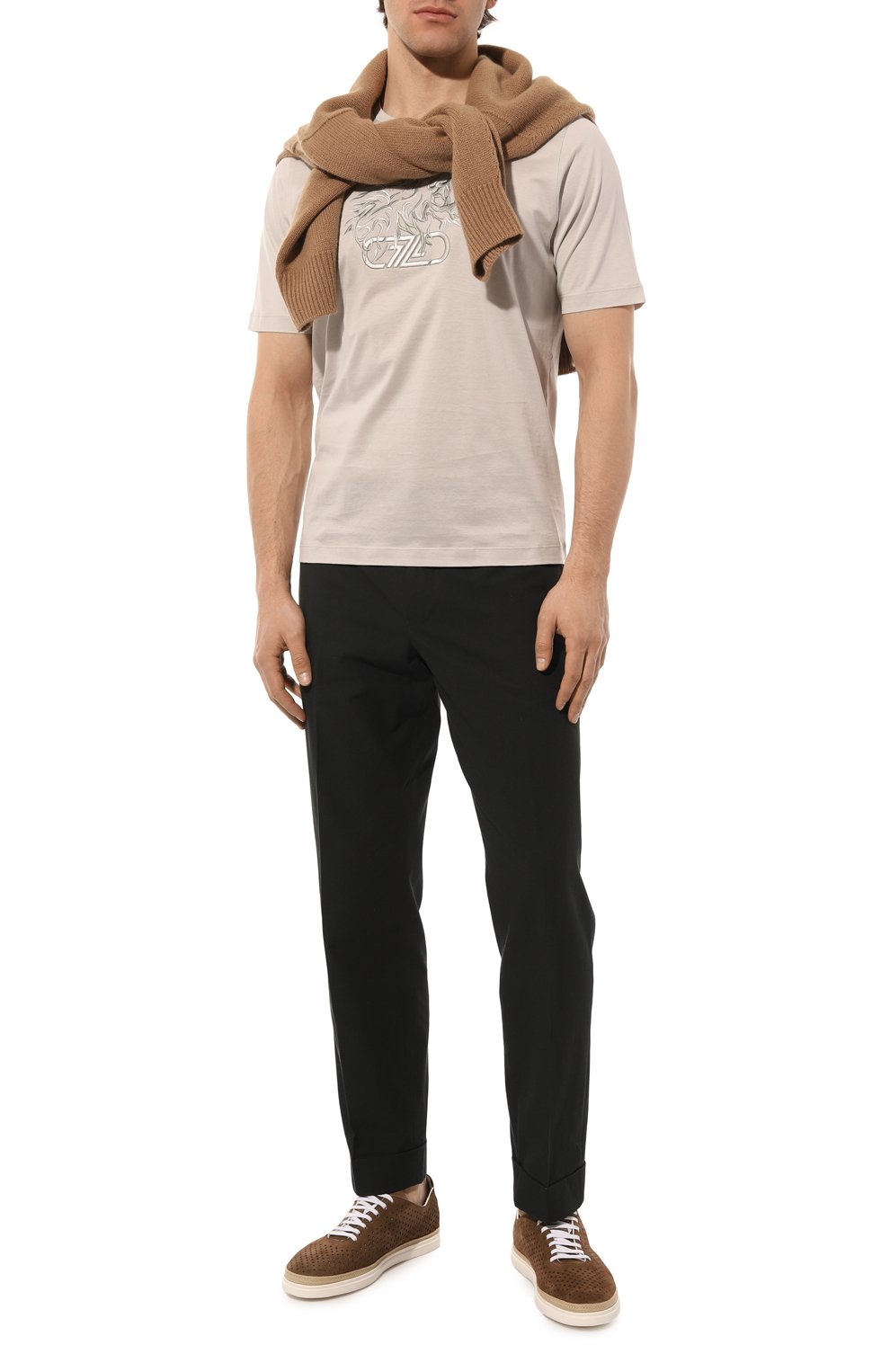 Хлопковая футболка ZILLI, арт. MBZ-NT580-LE0N1/MC01, фото 2